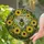 Detailed Honeybee Sunflower Foliage Tiffany Glass - Nature Lover Home Window Decor Gift Stained Glass Suncatcher - 2
