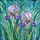 Intricate Iris Flowers Stained Glass Mosaic Tiffany Jewel Tone Floral Decor Gift Stained Glass Suncatcher - 5