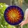 Stained Glass Crescent Moon Eclipsing Sun Cosmic Sky Radiant Tiffany Jewel Tones Stained Glass Suncatcher - 2