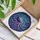 Purple Octopus Stained Glass Underwater Mosaic Art – Intricate Jewel Tones & Spiraling Tentacles Stained Glass Suncatcher - 3
