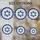 Jewish Star of David Tiffany Glass Art - Deep Blue Teal White Intricate Window Decor Stained Glass Suncatcher - 4