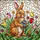 Brown Bunny Rabbit Easter Egg Stained Glass Tulips Mosaic Spring Window Decor for Her Stained Glass Suncatcher - 5