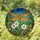 Dragonfly Tiffany Glass Flowers Foliage Mosaic Nature Art Amber Emerald Teal Blue Stained Glass Suncatcher - 1