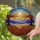 Luminous Full Moon Tiffany Stained Glass Bare Trees Wildflower Mountain Landscape Stained Glass Suncatcher - 2