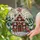 Gingerbread House Candy Cane Wreath Winter Wonderland Stained Glass - Christmas Gift Stained Glass Suncatcher - 2