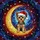 Yorkshire Terrier Santa Hat Moon Celestial Stained Glass - Christmas Holiday Gift for Dog Lovers Stained Glass Suncatcher - 5