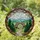 Tiffany-Style Stained Glass Landscape Stone Path Archway Mountains Pine Tree Valley Art Stained Glass Suncatcher - 1
