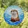 Vigilant Otter Tiffany Stained Glass - Jewel Tone Water Sky Detailed Fur Decor Stained Glass Suncatcher - 1