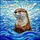 Vigilant Otter Tiffany Stained Glass - Jewel Tone Water Sky Detailed Fur Decor Stained Glass Suncatcher - 5