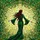 Graceful Woman Emerald Gown Stained Glass Sunlit Clearing Green Leaves Vines Jewel Tones Tiffany Art Stained Glass Suncatcher - 5