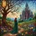 Solitary Woman Castle View Stained Glass Fantasy Tiffany Art - Ancient Tree Radiant Sun Stained Glass Suncatcher - 5