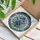 Blue Floral Stained Glass Mosaic Suncatcher with Indigo Iris & Bellflower Jewel Tones Stained Glass Suncatcher - 3