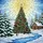 Christmas Tree Ornaments Penguin Snow Cabin Winter Landscape Sun Rays - Festive Holiday Stained Glass Suncatcher - 5