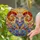 Intricate Ram Head Tiffany Stained Glass Mosaic with Coiled Horns & Floral Patterns Art Stained Glass Suncatcher - 2