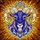 Intricate Ram Head Stained Glass Mosaic Tiffany Art - Curled Horns Blue Purple Gold Stained Glass Suncatcher - 5