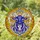 Intricate Ram Head Stained Glass Mosaic Tiffany Art - Curled Horns Blue Purple Gold Stained Glass Suncatcher - 1