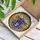 Intricate Ram Head Stained Glass Mosaic Tiffany Art - Curled Horns Blue Purple Gold Stained Glass Suncatcher - 3