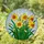 Blooming Daffodil Bouquet Stained Glass Mosaic - Glowing Detailed Translucent Tiffany Art Stained Glass Suncatcher - 1