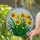 Blooming Daffodil Bouquet Stained Glass Mosaic - Glowing Detailed Translucent Tiffany Art Stained Glass Suncatcher - 2