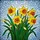 Blooming Daffodil Bouquet Stained Glass Mosaic - Glowing Detailed Translucent Tiffany Art Stained Glass Suncatcher - 5