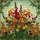 Tiffany Style Stained Glass Flower Mosaic - Jewel Tone Bouquet Dappled Sunlight Design Stained Glass Suncatcher - 5