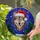 Majestic Wolf Santa Hat Stained Glass Winter Night Pine Trees - Christmas Holiday Gift Stained Glass Suncatcher - 2