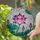 Fuchsia Violet Lotus Flower Stained Glass Mosaic Art - Tiffany Style Window Decor Stained Glass Suncatcher - 2