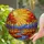 Rising Sun Mountain Autumn Trees Pathway Shrubs - Glowing Stained Glass Window Art Stained Glass Suncatcher - 2