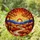 Autumn Landscape Setting Sun Mountains River Gnarled Trees Stained Glass Style - Fall Decor Stained Glass Suncatcher - 1