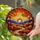 Autumn Landscape Setting Sun Mountains River Gnarled Trees Stained Glass Style - Fall Decor Stained Glass Suncatcher - 2