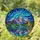 Golden Tree Mountain Lake Tiffany Glass Alpine Landscape - Twilight Aurora Sky Art Stained Glass Suncatcher - 1