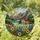 Cozy Cottage Red Roof Lake Mountain Sun Wildflower Tiffany Stained Glass Scenic Art Decor Stained Glass Suncatcher - 1