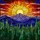 Bright Sun Mountains Forest Tiffany Style Stained Glass Mosaic Art - Nature Home Decor Gift Stained Glass Suncatcher - 5