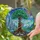 Majestic Tree Book Staircase, Glowing Translucent Tiffany Glass Sky Mosaic Art Stained Glass Suncatcher - 2