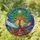 Stained Glass Tree of Life Sun Books Cosmic Nebula - Intricate Tiffany Style Art Stained Glass Suncatcher - 1
