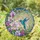 Hummingbird Orchid Crescent Moon Stained Glass Tiffany Style Light Rays Window Decor Stained Glass Suncatcher - 1