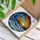 Person in Ocean Wave Sunset Stained Glass Art - Intricate Mosaic Jewel Tones Decor Stained Glass Suncatcher - 3