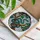 Vibrant Blue-Green Snake Stained Glass Art with Gnarled Tree Branch & Iridescent Mosaic Stained Glass Suncatcher - 3