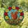 Red Squirrel Bushy Tail Rose Wreath Stained Glass - Tiffany Style Mosaic Sky Art Stained Glass Suncatcher - 1