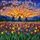 Dutch Windmills Tulip Field Sunset Cherry Blossoms - Jewel Tone Stained Glass Decor Stained Glass Suncatcher - 5