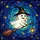 Cartoon Ghost Witch Hat Broomstick Celestial Stars Tiffany Stained Glass Halloween Gift Stained Glass Suncatcher - 5