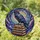 Iridescent Raven & Spellbooks on Ancient Tomes - Cosmic Tiffany Stained Glass Stained Glass Suncatcher - 1