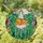 Ginger Tabby Cat Sleeping Stained Glass - Monstera Leaves Tropical Garden Foliage Decor Stained Glass Suncatcher - 1