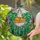 Ginger Tabby Cat Sleeping Stained Glass - Monstera Leaves Tropical Garden Foliage Decor Stained Glass Suncatcher - 2