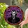 Gothic Vampire Red Eyes Stained Glass Art - Flying Bats Menacing Tiffany Style Jewel Tones Stained Glass Suncatcher - 2