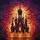 Gothic Haunted Castle Jack-o'-Lanterns Bats Full Moon Skeletal Trees Halloween Decor Stained Glass Suncatcher - 5