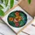 Grinning Tiki Mask Tropical Hibiscus Palm Leaves - Detailed Tiffany Stained Glass Look Stained Glass Suncatcher - 3