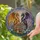 Stained Glass Golden Amethyst Dragons, Ancient Books, Daisy Lavender Flowers Art Stained Glass Suncatcher - 2