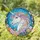 Unicorn Head Rainbow Horn Tiffany Glass - Celestial Sky Floral Fantasy Mythical Gift Stained Glass Suncatcher - 1