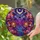 Spectral Ghost Screaming Skull Stained Glass Cosmic Night Sky Crescent Moons Starscape Stained Glass Suncatcher - 2